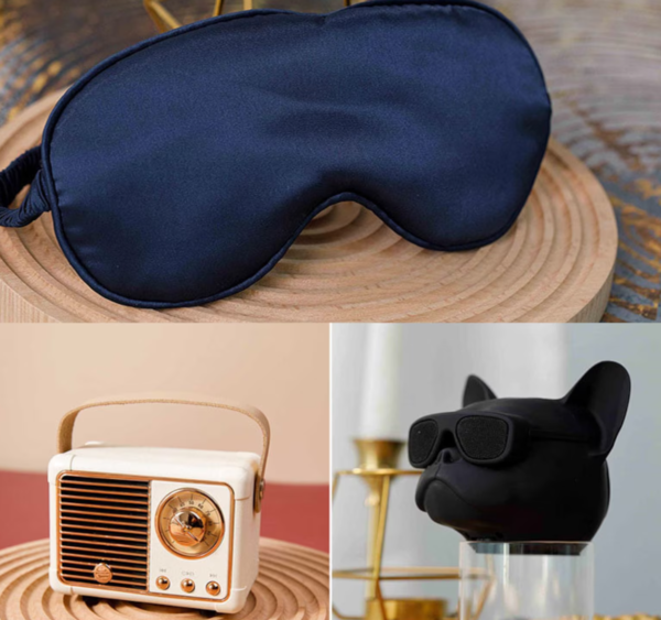 Groomsman Gift Rattan Woven Basket, Blue Eye Mask Gift Box, Sleep Gift Box, Anniversary Gift Box For Men, Father's Day Gift
